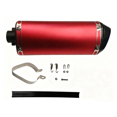 Motorcycle Yousheng 500 NINJA400 ZX4R Z900 Sai450SR ZX10R R3 modified triangular exhaust system (Motorcycle exhaust pipe) - red