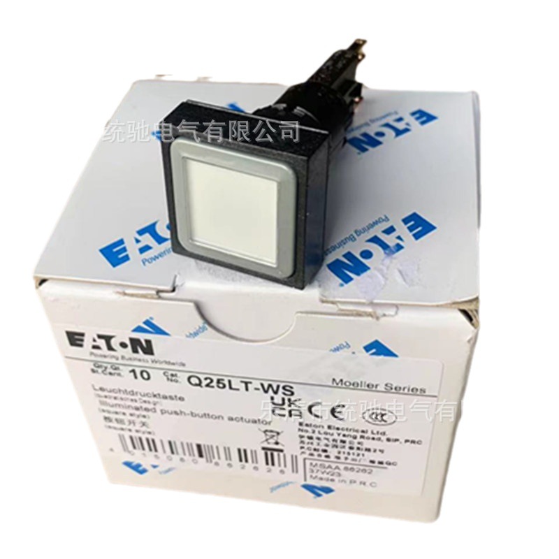 EATON/伊顿穆勒 Q25LT-WS带灯弹簧复位平头按钮头 , 无灯泡86262