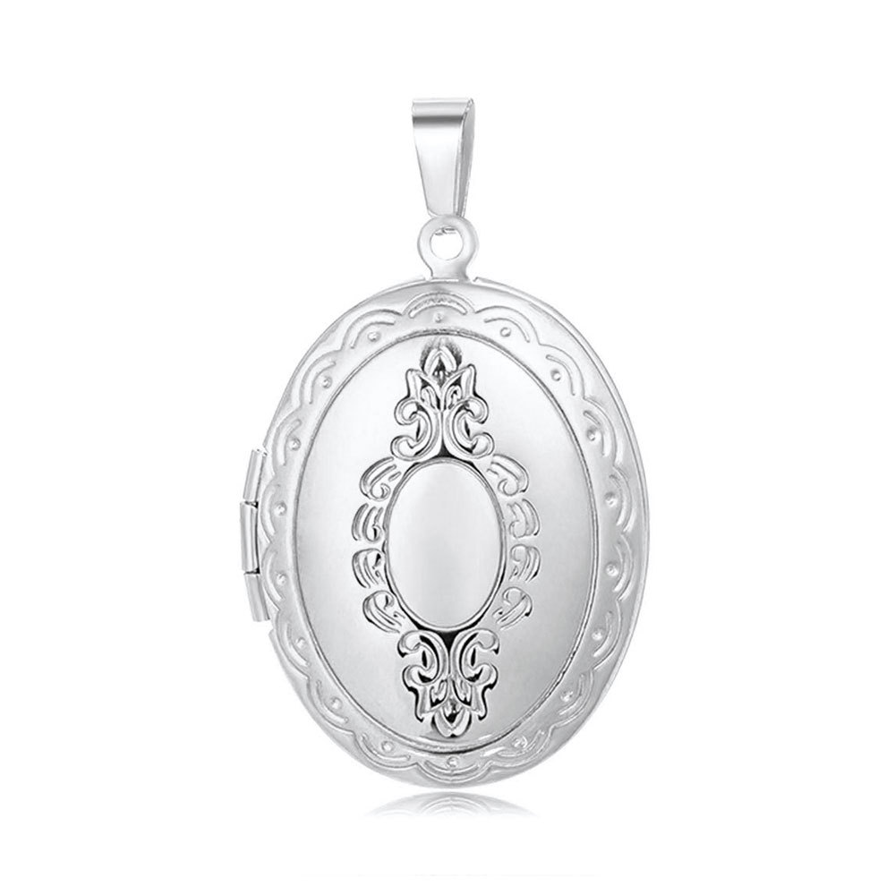 Colgante ovalado plateado tipo A