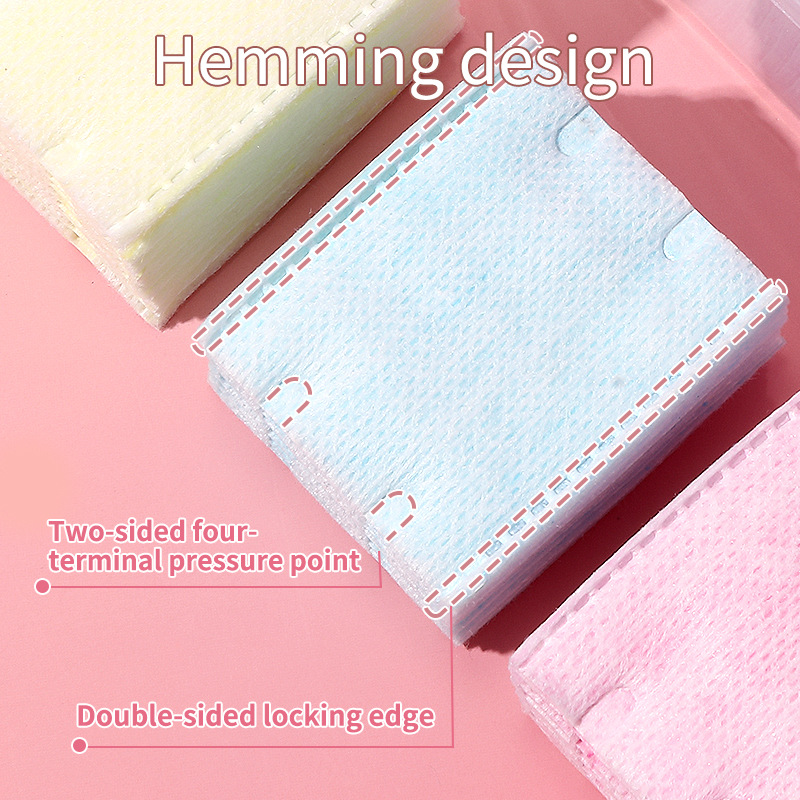 LMLTOP 120 piezas de algodón de maquillaje de color, doble borde de prensado, algodón húmedo de maquillaje, exclusivo a través de la frontera.