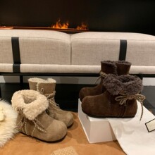 费尔岛～绒毛雪地靴女加绒加厚2025冬季新款皮毛一体棉靴博肯鞋女