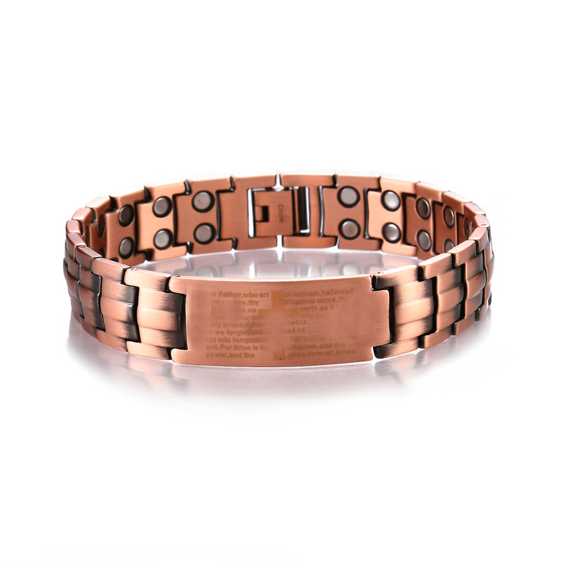 Cross-border direct supply red copper magnetic bracelet, domineering retro eagle brand curved piece turtle back negative ion energy bracelet Cross-border direct supply red copper magnetic bracelet, domineering retro eagle brand curved piece turtle back negative ion energy bracelet