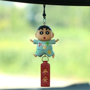 Internet Celebrant Crayon Small New Car Pendant Car Hanging Cute Doll Rearview Mirror Ping An Pendant Car Decorations