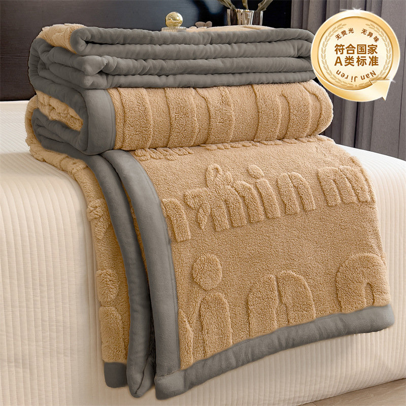 Mantras gruesas invierno mantas de coral siesta de oficina aire acondicionado sofá cubierta dormitorio pequeño edredón chal