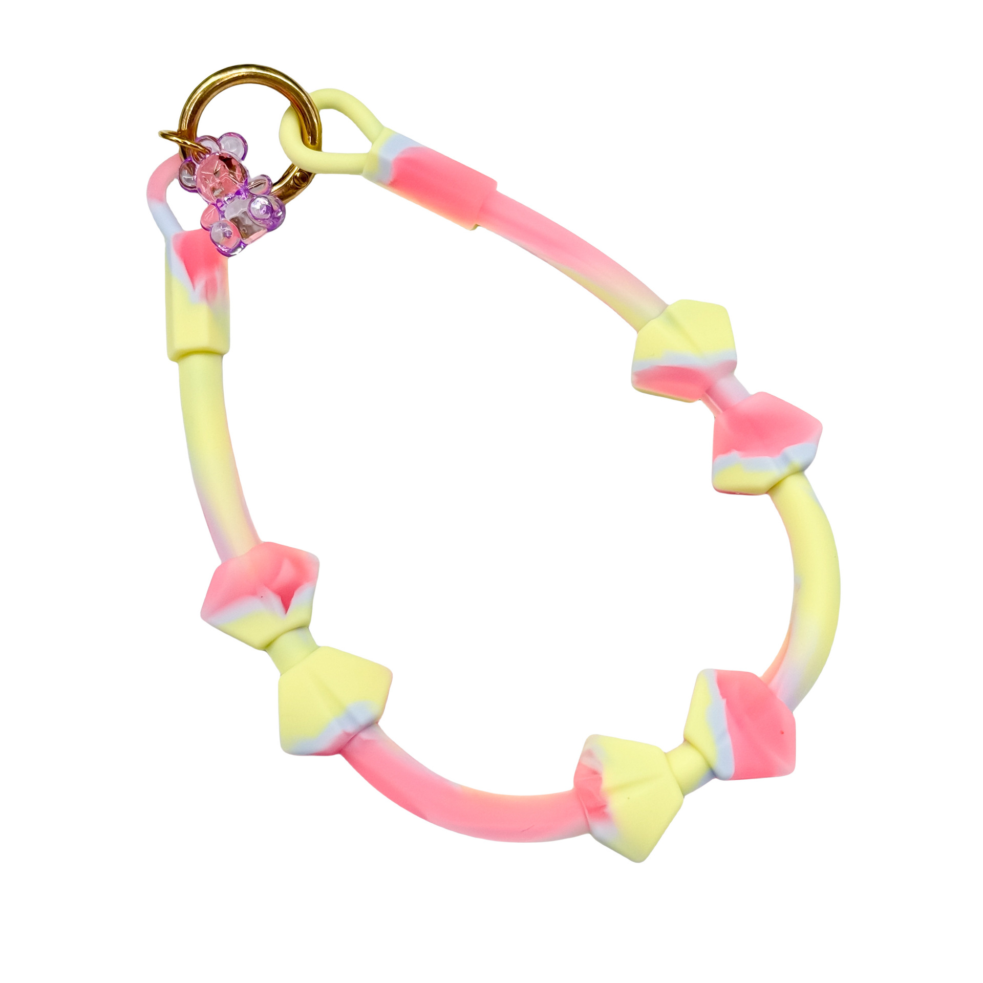 Boutique hecha a mano ins viento de alta calidad teléfono móvil colgante arco pulsera de silicona de moda teléfono móvil colgante / corto colgante