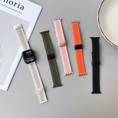 適用アップルapple watch腕時計ナイロン飛織ダブルニットiwatch1098SE磁気バックルバンド