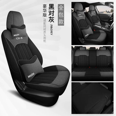 and Seat Cover – Modelə uyğun (Original) oturacaq örtükləri - black-vs-gray-deluxe-edition-full-rear-seat-coverage-mazda-cx-5