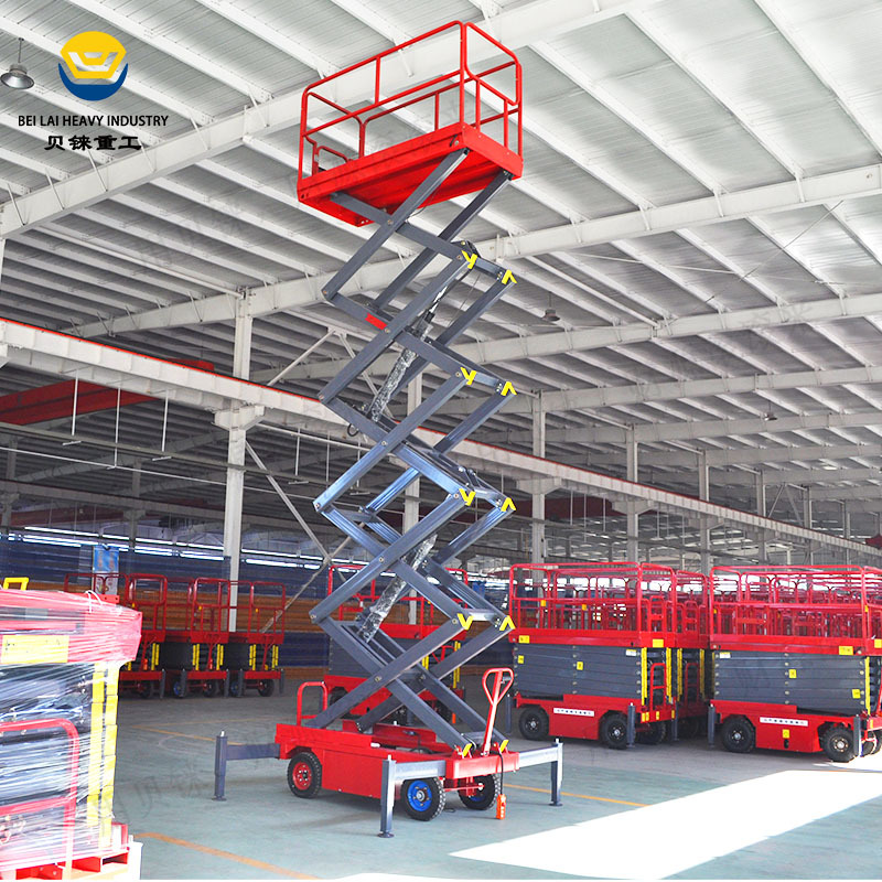 Elevador de trabajo aéreo tipo tijeras móvil semiautomático de 4 - 20m de tracción hidráulica eléctrica tipo tijeras de escalada