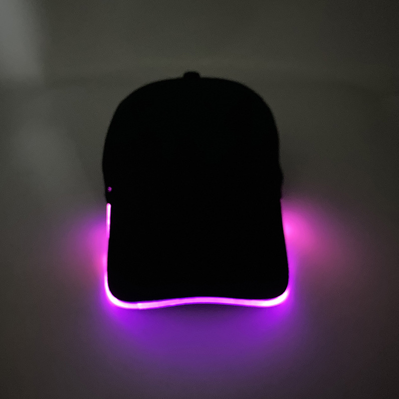 Gorra LED de Amazon, gorra de béisbol luminosa, gorra para exteriores con protección solar, gorra de pico de pato con protección solar, gorra LED de colores cambiantes