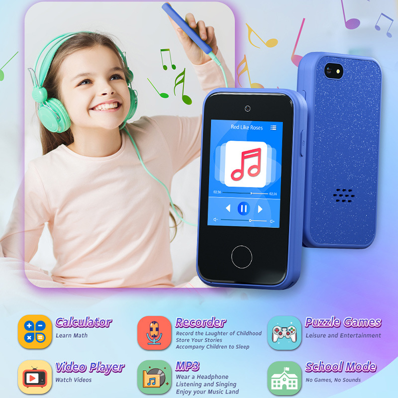 Nuevo teléfono móvil infantil transfronterizo pantalla táctil cámara de alta definición fotografía videojuegos portátiles juguetes inteligentes