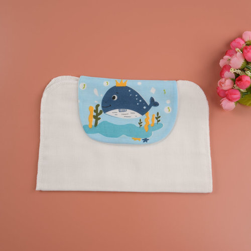 Baby sweat-absorbent towel, children's kindergarten gauze 4-layer sweat-proof towel, baby pure cotton summer pad sling for boys and girls