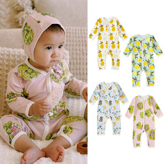 Baby and Toddler One-Piece Outfits, Ins Nordic Style, 2023 Spring Newborn Pajamas, Cotton Printed Crawling Suits for Kids, Wholesale