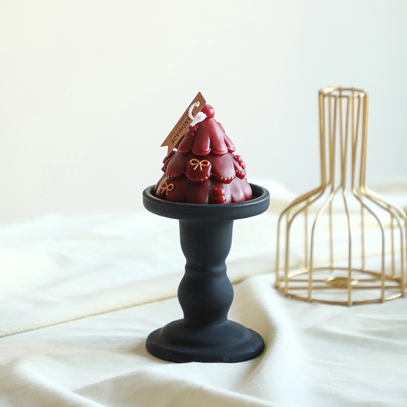 Vela aromática de cera de soja retro francesa color borgoña, vela romántica para bodas, decoración para el hogar, portavelas, venta al por mayor por pieza