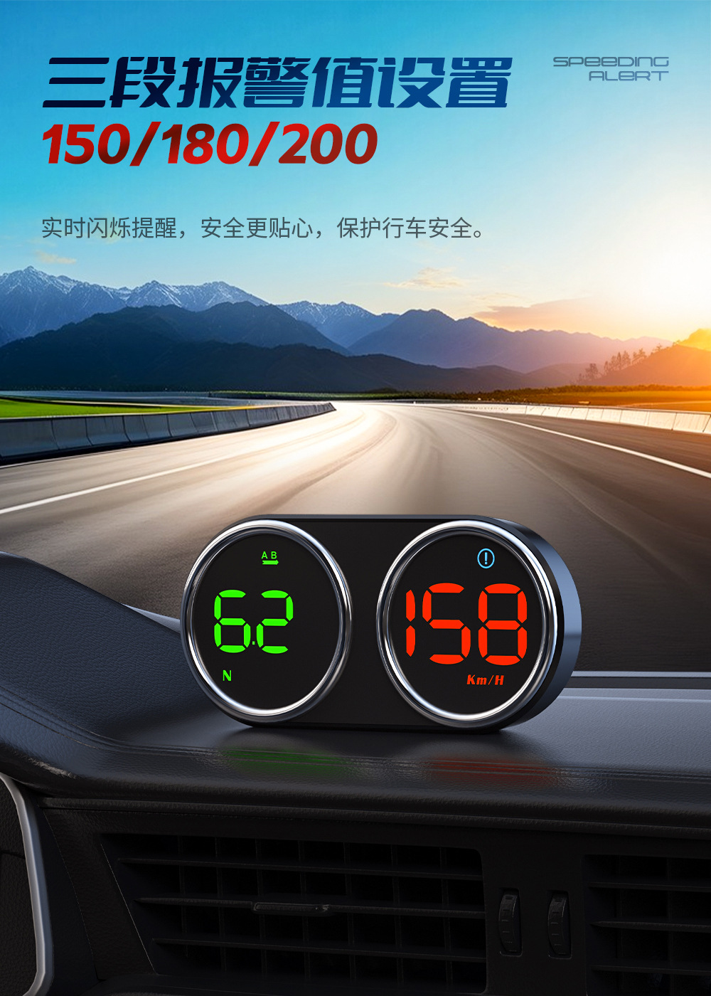 New G28 High-Definition Car Hud Instrument Dual-Screen Display Gps Speedometer Multi-Functional Universal Car Dashboard