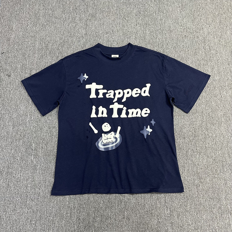 Broken Planet Trapped in Time T-shirt Dark Blue