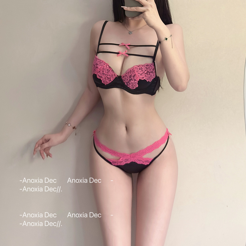 Lace Underwear Women's Sexy Thong 2024 New Pink Girls Pure Sex Anti-walking Bra suit Lace Underwear Women's Sexy Thong 2024 New Pink Girls Pure Sex Anti-walking Bra suit