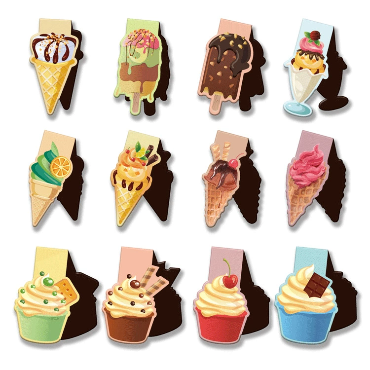 Магнитная закладка для мороженого с узором мороженого Amazon, магнитная закладка с изображением животных, трансграничная поставка, производитель цепочек