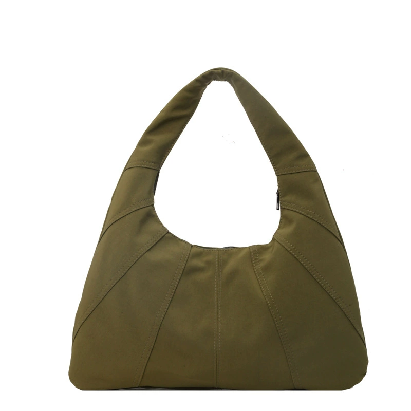 Spacious nylon shoulder bag for women, underarm, one-shoulder design, multiple colors available