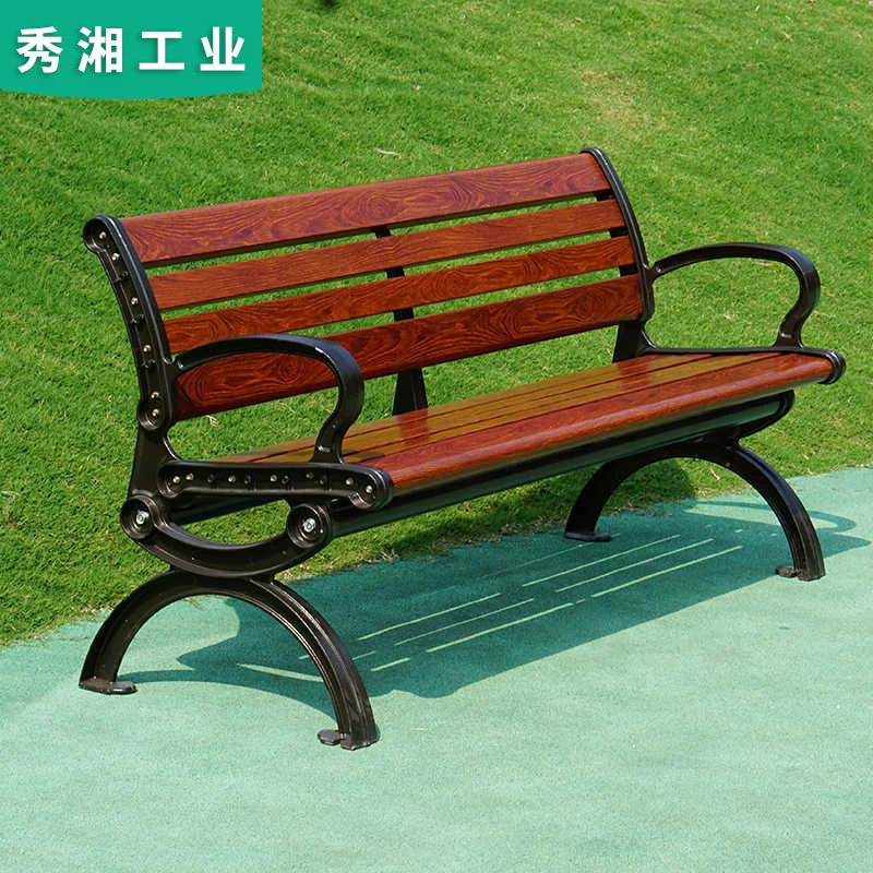 Садовая скамейка литой алюминиевой антикоррозийной деревянной площади досуг алюминиевая скамейка Green En Открытый скамейка Открытый стул Парк Стулья