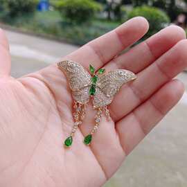 蝴蝶个性梦幻星星太阳花铜镶锆花瓣胸针 动植物胸花胸饰品婚礼