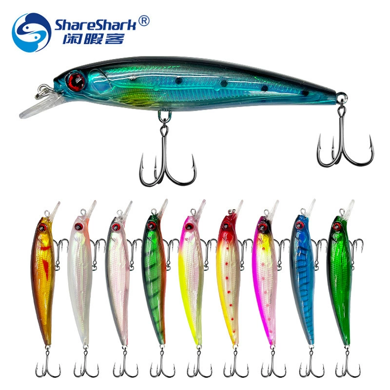 11cm/13.5g Mino Luya bait plastic flying fake bait bait bait double hook far -shot bait