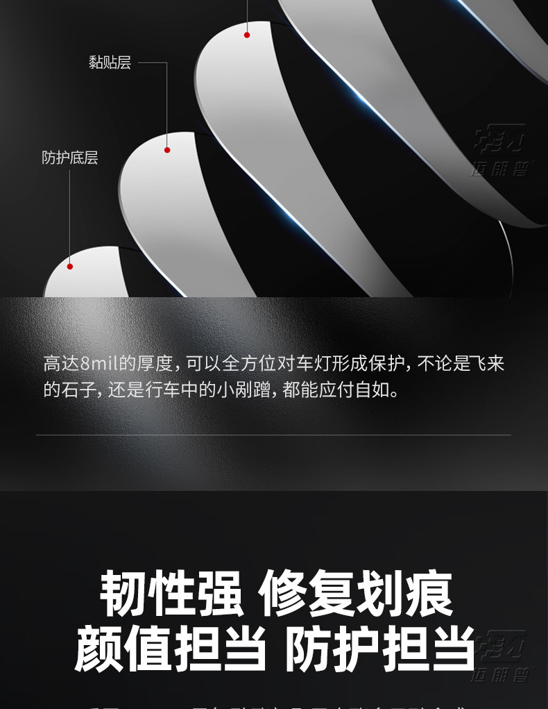 Suitable for Blackened Lamp Film Tpu Bmw Color Changing Film Headlight Taillight Film Car Film Black Warrior Mx1234567-Tpu