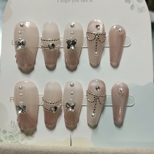 Cat's eye hand-worn nail nail nail tablets wholesale patch removable nail tablets wholesale
