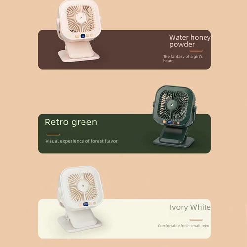 Home desktop USB charging dual spray humidifier water supply table fan small air conditioner two-in-one office electric fan wholesale 