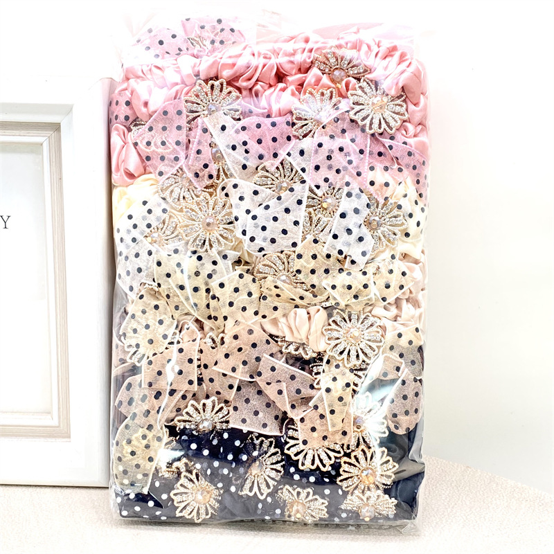 20 estilo coreano de dibujos animados lindo té de leche Tarjeta de color Banda de pelo banda de goma de color de primavera tienda física supermercado 2 yuanes tienda al por mayor