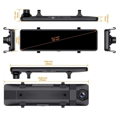 Driving recorder, 11 "4K HD WiFi
