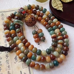 敦煌飛天108菩提種仏珠手串問天白玉菩提子中国式男数珠女文遊び手持ち