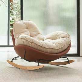 北欧风懒人沙发单人摇椅阳台客厅卧室休闲可躺可睡豪华蛋壳企鹅.