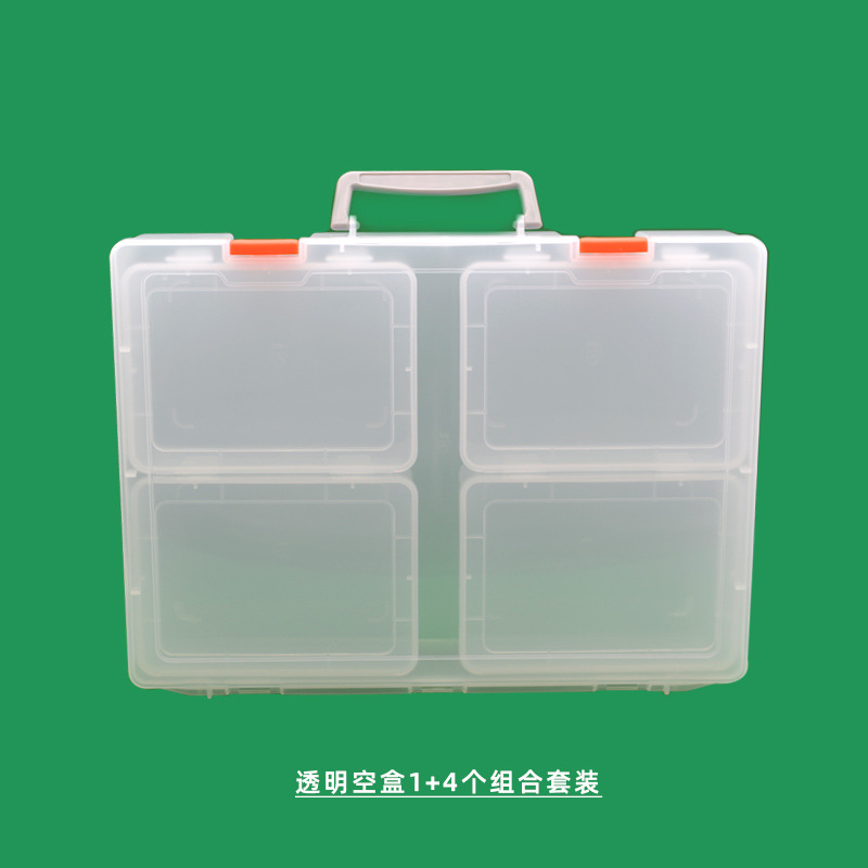 PP de plástico caja vacía portátil de plástico combinación de almacenamiento traje caja de embalaje grande, tamaño pequeño componentes de hardware de almacenamiento