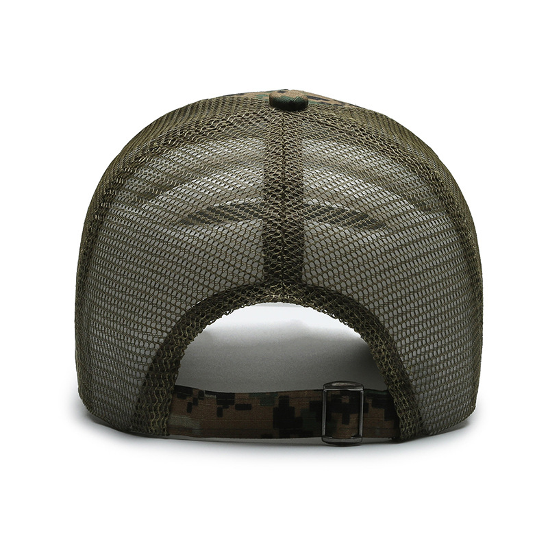 Sello americano Etiqueta de lágrima Velcro gorra al aire libre de protección solar gorra de malla de béisbol táctico hombres camuflaje sombrero transfronterizo