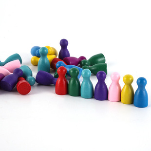 Checkers Wooden Flying Chess Pieces Four-Colorful Wooden Chess Pieces Bulk Colorful Snake Chess Pieces Can Be Made According to the Sample