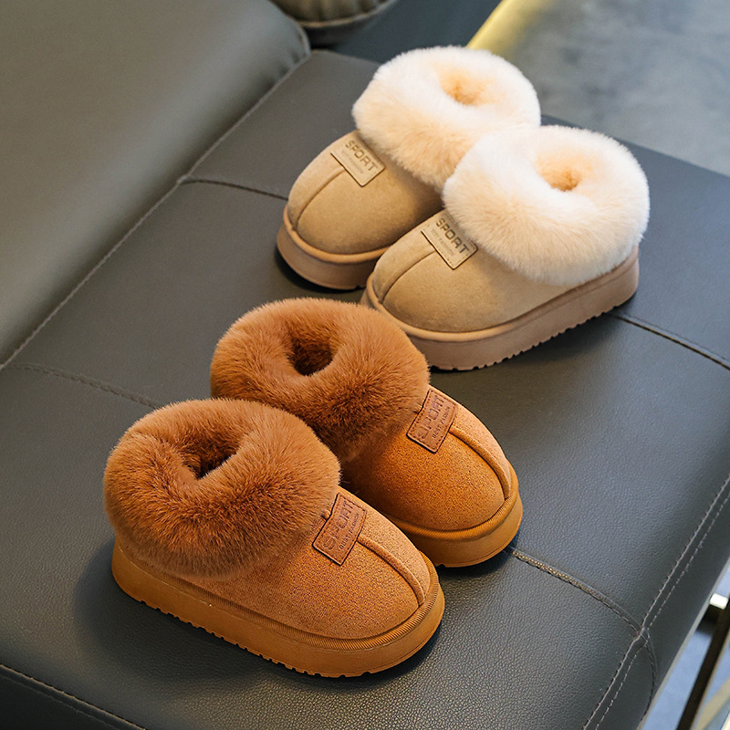 Botas de nieve de lana de invierno de 2025 para niños botas gruesas de lana zapatos para niños zapatos calientes de algodón grueso