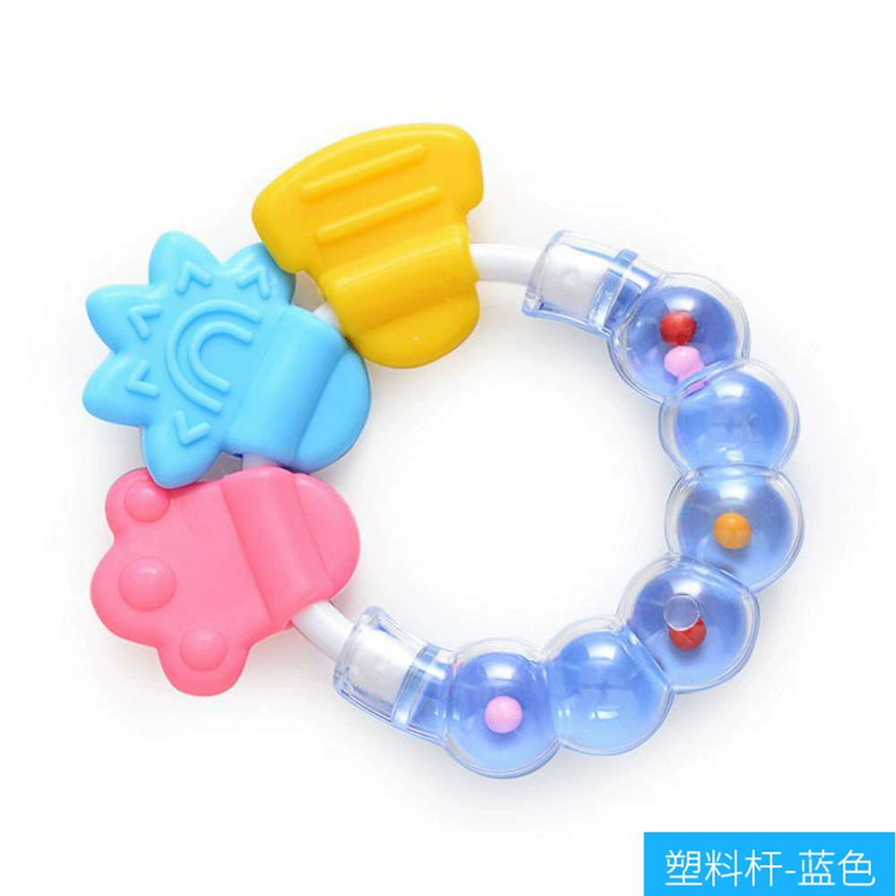 Multicoloured children's chewy teether for baby, silicone tooth fixer for correct bite, beanbag