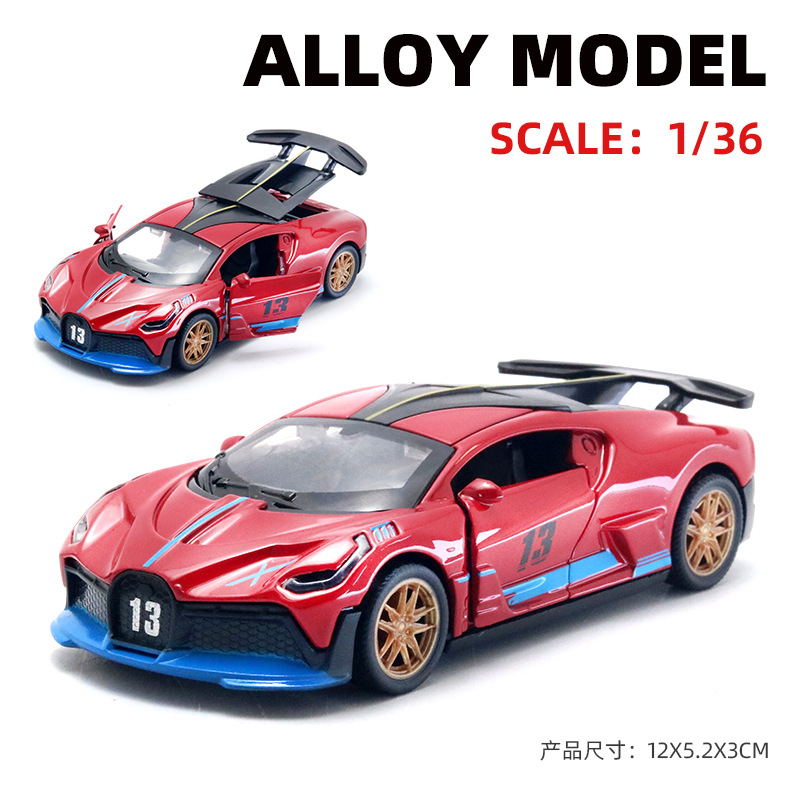 Juguetes de aleación de alta calidad para niños versión de pista modelo de coche deportivo 1: 36 bolsa de coche de puerta abierta