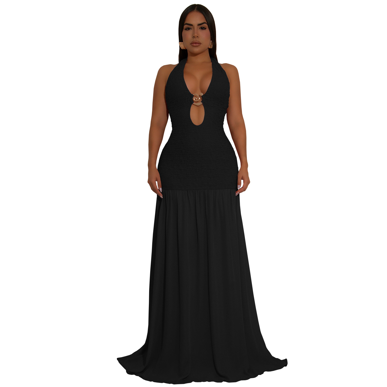C7562 Aliexpress transfronterizo Amazon Europa y América ropa de moda de mujer colgante vestido de banquete vestido de vacaciones image 7