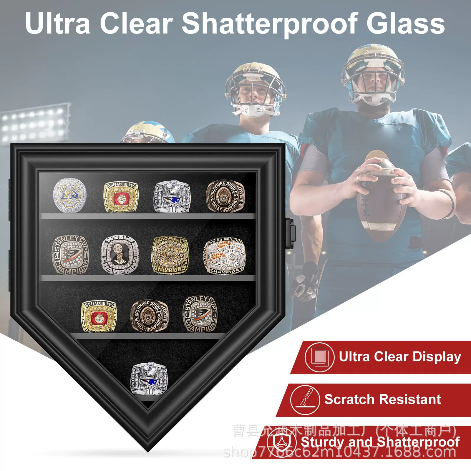 Трансграничная деревянная коробка для хранения кольца чемпионата коробка для хранения бейсбольных колец коробка для хранения кольца чемпионата коробка для хранения нескольких коробок