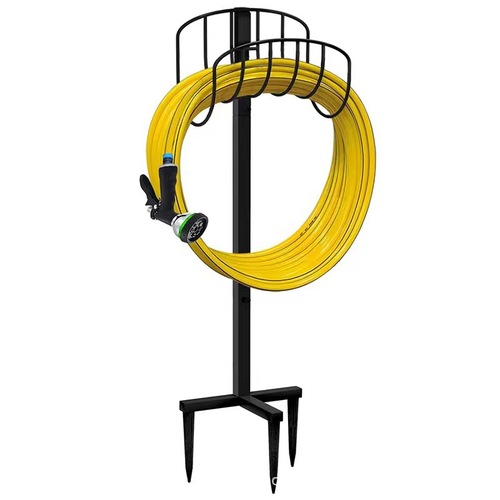 Garden Hose Storage Rack Bracket Removable Metal Pipe Hook Stand Upright Outdoor Metal Flower Stand