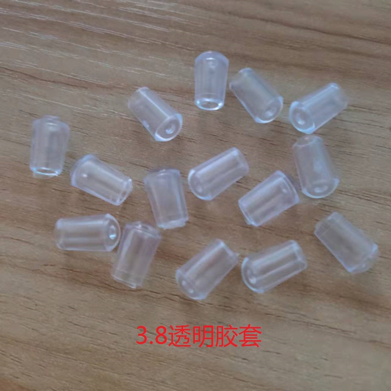 3.8MM铁线塑胶帽 铁丝帽套钢丝防护胶套  衣架PVC管帽 圆管保护套