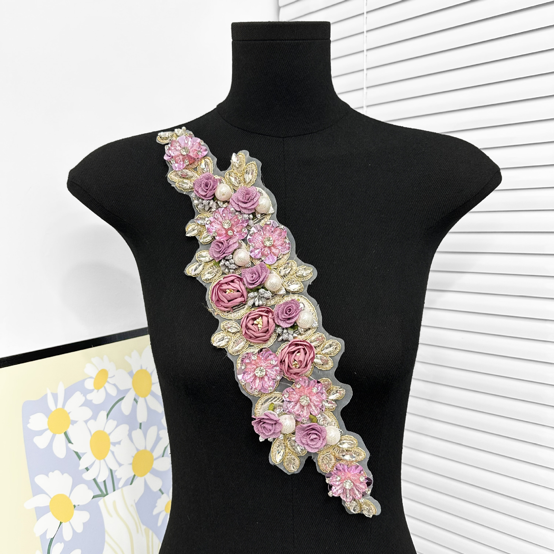 accesorios de ropa bolsas sombreros DIY decoración cuentas bordadas piezas de clavos manuales cuentas sequillas vestido de boda encaje vidrio pegatinas