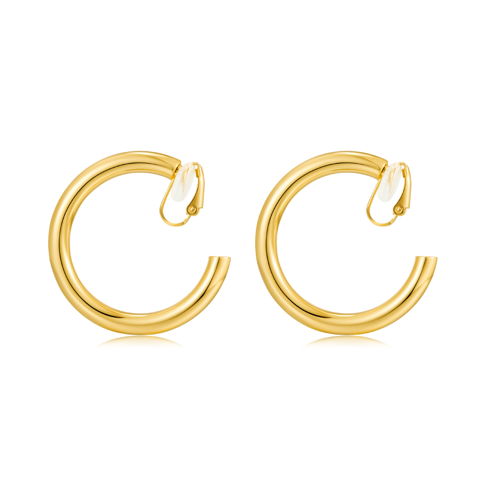 new-geometric-simple-semicircle-mosquito-coil-ear-clip-retro-hong-kong-style-elegant-exquisite-commuter-all-match-elegant-earrings