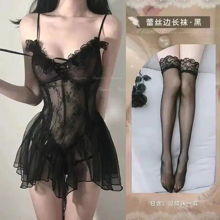 Сексуальное прозрачное нижнее белье, пижама, униформа, комплект