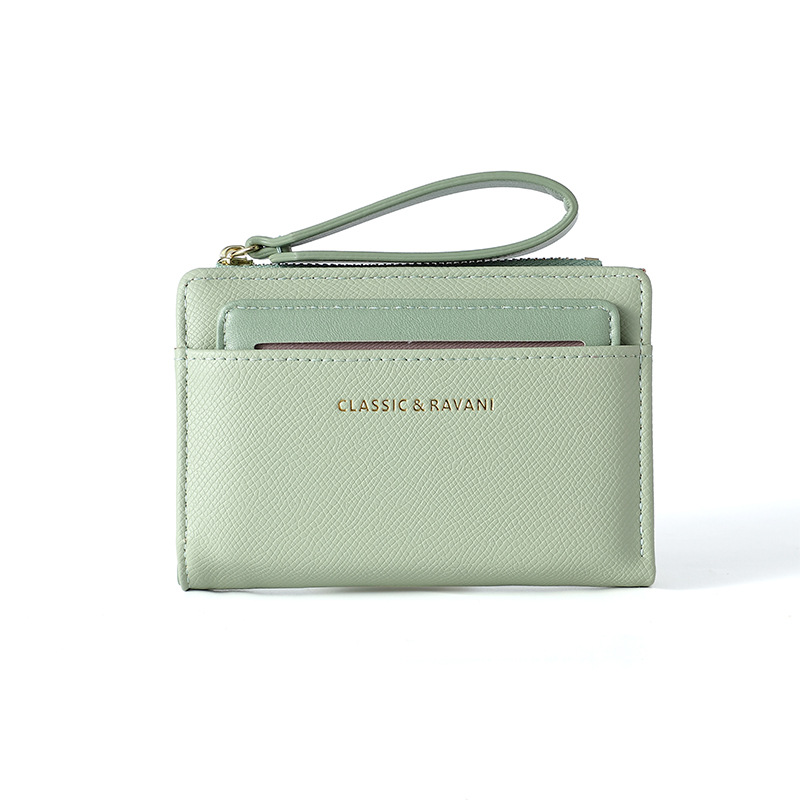 Nueva billetera de mujer corta bolsa de tarjetas de color sólido2024 mujeres de alto nivel sentido transfronterizo cremallera fuente de bolso de cambio fabricantes