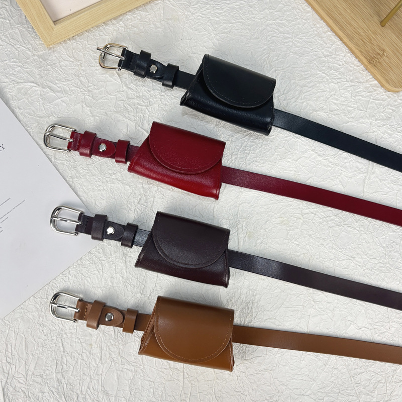 Hong Kong Style Niche Design Leather Waist Bag Mini Bag for Women, Decorative Waist Accessory, Small Waist Bag Hong Kong Style Niche Design Leather Waist Bag Mini Bag for Women, Decorative Waist Accessory, Small Waist Bag