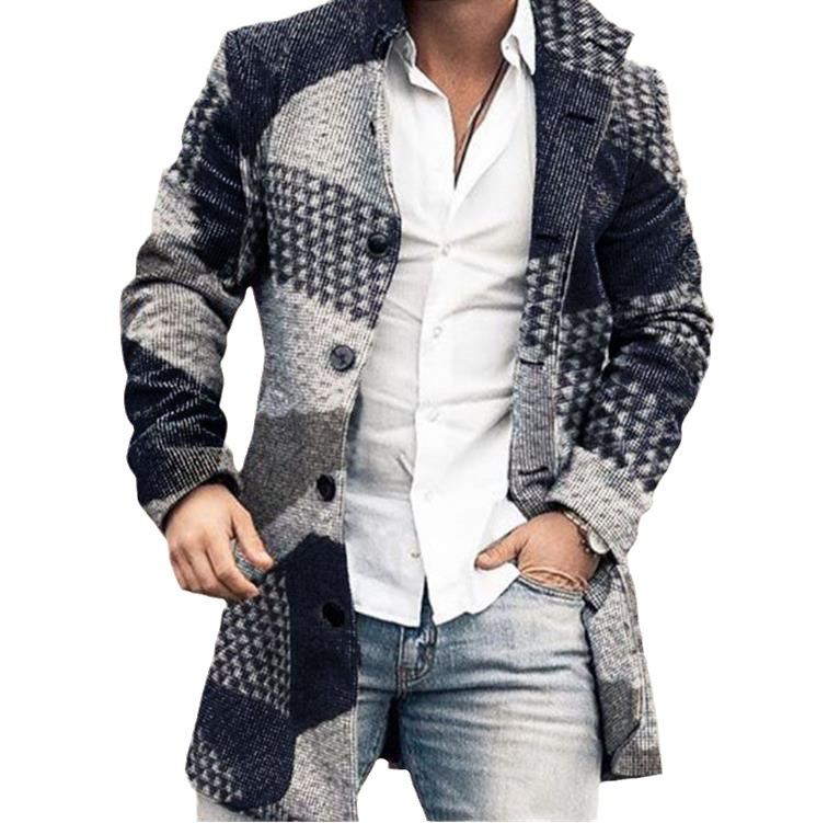 Giacca casual da uomo in lana stampata 2024 nuovo prodotto_voghion.com