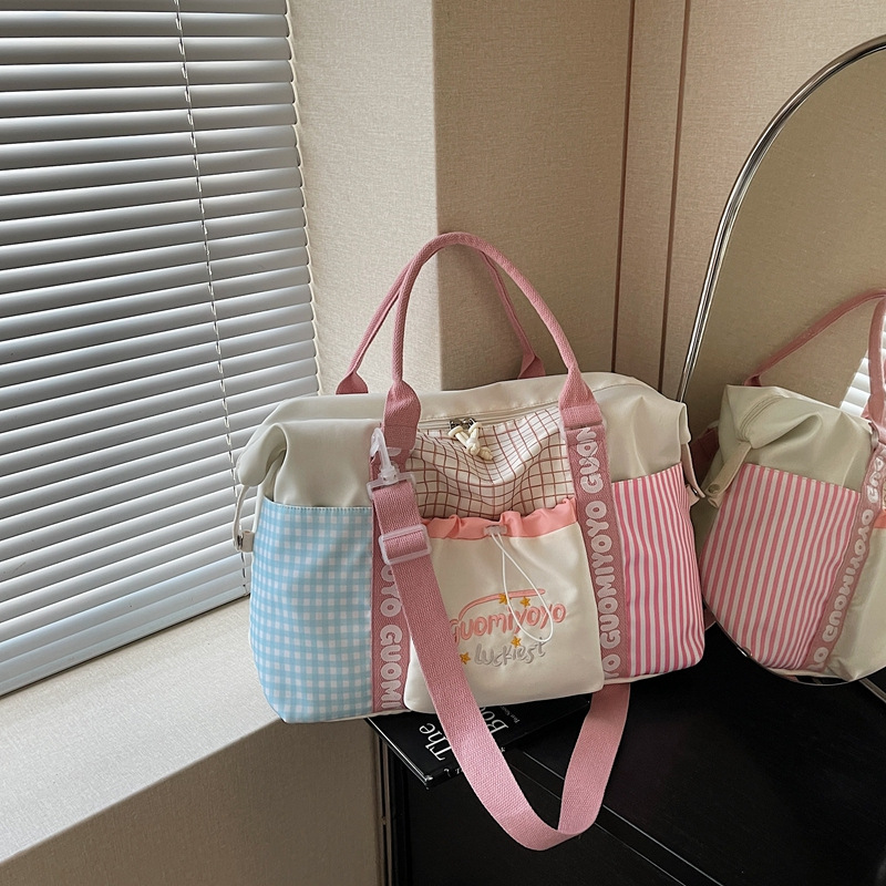 Bolso de Viaje Portátil para Mujer de Nylon Ultraligero para Gimnasio