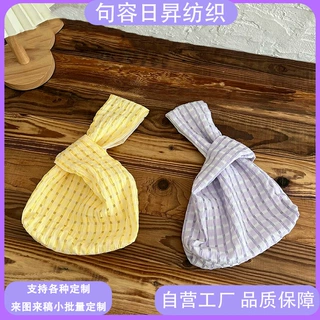 纯棉手腕包简约便携小布包女士出门随身收纳零钱钥匙手机百搭手提